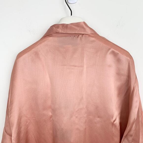NWT Gucci Pink Satin Pussy Bow Blouse  Size 44 - Picture 9 of 15